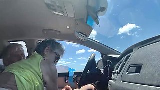 Amateur Couple Beach Blowjob - Hairy MILF Sucks Old Man First Before Photoshoot