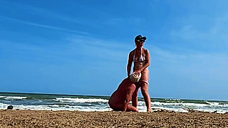Hotwife on the beach