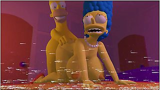 The Simpsons - Marge And Homer Make A Sextape - Porn Parody - Car Toon And Marge Simpson