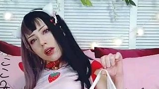 Cute Asian Chubby Teen Wild Dildo Masturbation