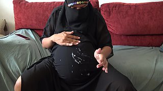 Pregnant Arab Wife Lets British Stepson Cum on Her Belly