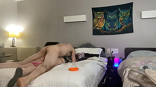 Fuck Her Face and End up Bending Her Over the Bed and Railing Her From Behind