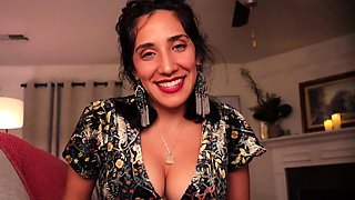 Cute amateur brunette naughty in solo jerking show on camera