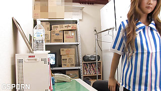 Hot Sex in the Tokyo Supermarket Fuking Cashier Girl in Foursome