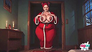 POV Mrs Claus Big Tits MILF Redhead BBW Christmas Fantasy Hentai Animation Fuck