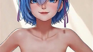 IA Rem (Re:Zero) gives a titjob, side fuck, gives a blowjob, and finishes with a cumshot in her mouth