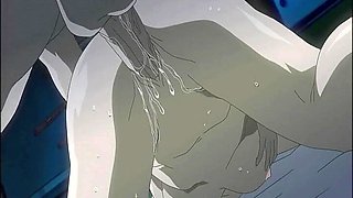 Big tit babe deepthroats in hot hentai