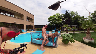 Backstage Sandra Sturm at the Pool Super Horny Gets Fucked Incredibly