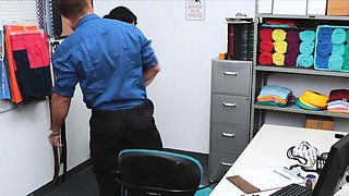 Half Indian teen suspect gets fucked hard in the office