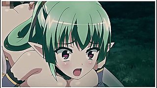 Horny Green Haired Bitch Likes To Make A Paizuri With Her Tits - Hentai Anime