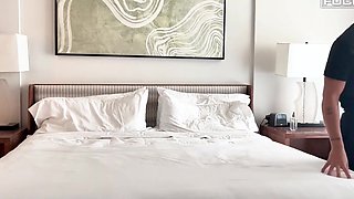 Busty teen gets nailed by a tough teen with real passion in bed