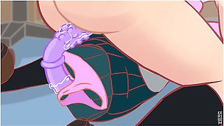 Momo Yaoyorozu Use Double Sided Dildo With Invisible Girl Toru Hagakure (my Hero Academia Hentai) - Car Toon