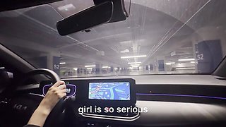 Two Lesbians Have Sex in the Car
