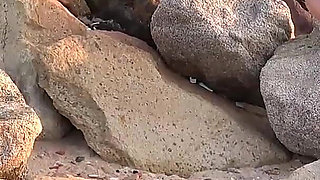 Nymph of the Sea Masturbates on Beach