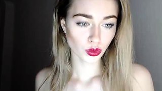 Webcam Busty Blonde Babe Dildo Fuck