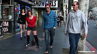 Girl Next Door Shocked and Bound in Public, Ass Fucked, Humiliated