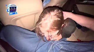 Risky fellatio in car during travel with duddys. Jizz in gullet - greatest Point of