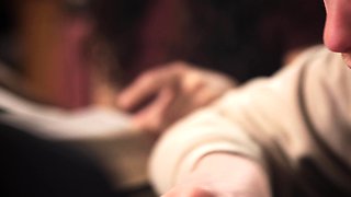 Erotic solo masturbation with teen brunette