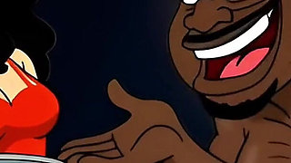 Valentine's Day. Cartoon in Which a Wife Is Fucked in a Public Toilet