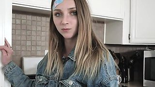 big ass sislovesme - stepsis squirts on bro's huge cock