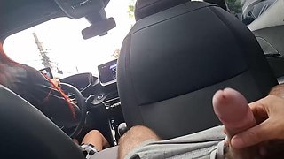 Ksalnovinhos Girlfriend Jerks in Taxi