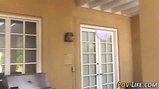 Black young point of view sucks pecker
