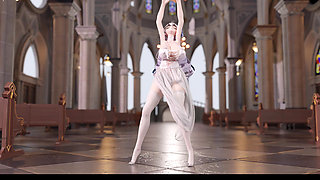 [mmd] Weak Sound Good Kiss Hollow Erotic Underwear Thong Opening White Silk Wedding Dress