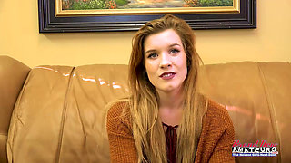 Santa's Helper Ginger Hottie Keaton Masturbates And Sucks A Dick To Milk!