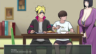 Konoha MILFs Part 36 - My Stepmother Hinata Gives Me a Handjob While I Suck on Her Big Tits - by Eroticgamesnc