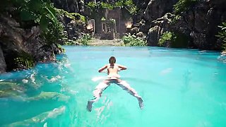 Horny Lara Croft 3D Hentai: Riding a Huge Statue Cock to Unlock the Tomb Door - First Time Anal & Cowgirl Sex