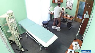 Filthy-minded doctor fucked a long-legged brunette Little Am