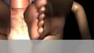 Lara footjob in void