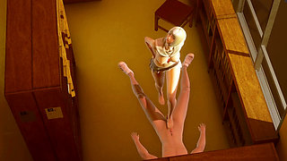 Beauty Chick Get Young Man Dick - 3D Animation