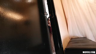 Gorgeous babes share dick in POV arousing xxx scene