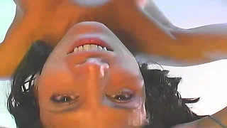 Sultry Brunette Spreads Wide and Rides Throbbing Cock Wildly