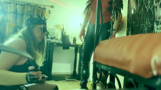 NO mercy PALM Beating - Restrained slave