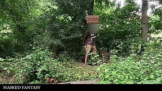 While Hiking I Saw a Stranger Tied up at a Cum Station, I Gave Him a Handjob