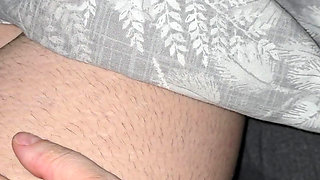 Stepmom hand slowly slip from stepson leg on his dick gave him a handjob