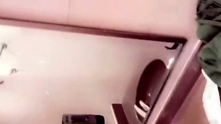 Truck Stop Blowjob - She Takes My Big Cock in the Bathroom