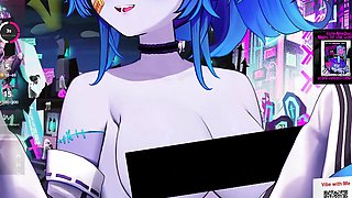 Hentai redhead gives blowjob and having sex