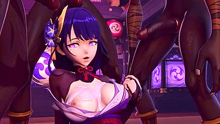 Genshin impact gang bang: Asian, Groupsex  Hentai Porn