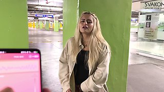 Public Anal & Let Them Control My Svakom Jordan Toy - Squirt in Parking Lot