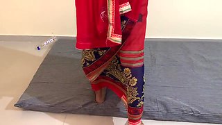 Desi Indian Bhabhi Mohini Playing With Her Pussy In Red Saree Hindi Audio