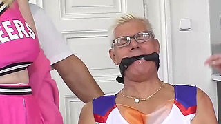 Massive Ass Sorority Sluts Lady Gang & Vera Jarw & Monster Cock Jock Haze Their Teacher in Wild Threesome