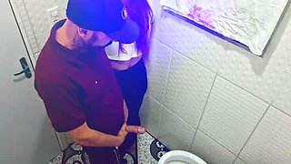 Ksalnovinhos Barback Bathroom Fuck: Teen Redhead Takes Bareback Stranger Cum in Mouth