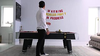 Broke mom fucks her sons friend at a bachelor party