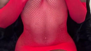Squeezing My Tits Wearing Nipple Clamps Flashing My Hairy Pussy