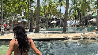 Boobs Flashing Outdoor, Ahegao, Spit, Getting Wet