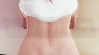 Hot Redhead Nerd Girl Gives Sloppy Blowjob & Gets Pounded Glasses, Big Ass & Creampie