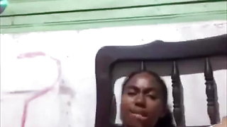 Cute African Girl Masturbating